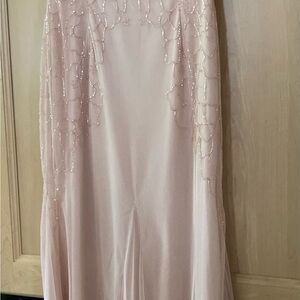 Adrianna Papell Blush Beaded Wedding Dress